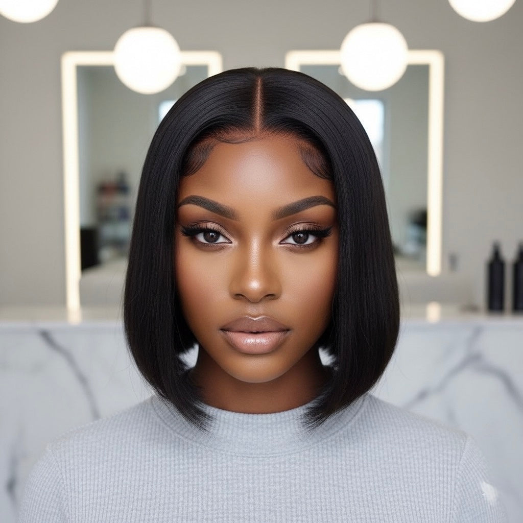 Perruque cheveux vierges -coupe carré Espérance